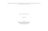 THE CONSTITUTIVE ROLE OF TRANSPARENCY IN … CONSTITUTIVE ROLE OF TRANSPARENCY IN ORGANIZATIONS ... Department of Organizational Behavior ... carried out to test the higher-order factor