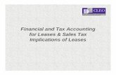 Financial and Tax Accounting for Leases & Sales Tax ... · PDF filefor Leases & Sales Tax Implications of Leases. ... Treatment for Leases Sales Tax ... throughout the distribution