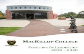 MACKILLOP COLLEGEmackillopwerribee.com.au/wp...of-Leadership-2018-2020-Booklet.pdf · Positions of Leadership 2018 ... Our community invites passionate ... • possess appropriate