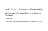 UCSD CSE 21, Spring 2014 [Section B00] Mathematics for ...vlsicad.ucsd.edu/courses/cse21-s14/slides/cse21-s14-Lecture17... · Mathematics for Algorithm and System Analysis ... •