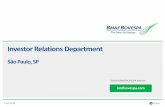 Investor Relations Department - BM&F Bovespair.bmfbovespa.com.br/enu/2639/BVMF Presentation - July 2016.pdf · 6 Services for the whole chain Trading Platform: equities, derivatives,