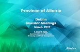 Dublin Investor Meetings - · PDF fileDublin Investor Meetings March, 2017 Lowell Epp, Assistant Deputy Minister, Treasury and Risk Management . Canada Quick facts • 10th largest