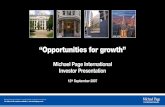 Michael Page International Investor Presentation - …/media/Files/M/Michael-Page/presentation-n-webcast/... · Michael Page International is a world leading recruitment consultancy
