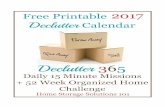 Welcome To The 52 Week Organized Home Challenge · PDF fileI’ve been running this 52 Week Organized Home Challenge for quite a ... In 2015 I created a Declutter 365 Facebook group