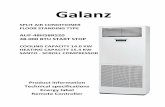 Galanz AUF-48... · galanz split air conditioner floor standing type auf-48h58r520 48.000 btu start stop cooling capacity 14.0 kw heating capacity 15.4 kw sanyo - scroll compressor