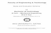 Faculty of Engineering & Technology - AKS University … of Engineering & Technology Study and Evaluation Scheme Of Bachelor of Technology B.Tech. – Mechanical Engineering III &