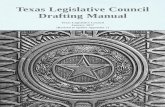 85th Drafting Manual - Texas Legislative · PDF fileTexas Legislative Council Drafting Manual Prepared by the Staff of the Texas Legislative Council Published by the Texas Legislative