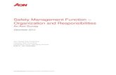 Safety Management Function – Organization and · PDF fileSafety Management Function – Organization and Responsibilities . An Aon ... meaningful part of operational management’s