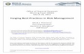 Forgging BBest Practices in Risk MManaggement · PDF fileForgging BBest Practices in Risk MManaggement ... He then notes that pre-crisis risk analytics often ... nevertheless useful