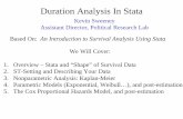 Duration Analysis In Stata - Department of Political Science Analysis In Stata Kevin Sweeney ... Contains data from  ... Duration Analysis In Stata.ppt