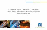 Modern QFD and ISO 16355 - QFD Europeqfdeurope.com/.../11/...Modern-QFD-and-ISO-16355.pdf · Learning objectives • Familiarize you with Modern Blitz QFD® and its tools and methods