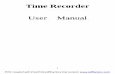 User Manual - LERP reloj control midman.pdf · 1 Time Recorder User Manual PDF created with FinePrint pdfFactory trial version
