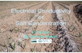 5 Salt Concentration - USDA Salinity (pg. 80) EC TDS Classification - Table 11 (dS/m) (mg/l) No effects usually noticed 0.75 500 Can have detrimental 0.75 – 1.50 500 – 1,000