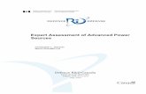 Expert Assessment of Advance Power Sources Assessment of Advanced Power Sources Christopher L. Gardner March Scientific Ltd. 2550 Fifth Line Road, RR#1, Dunrobin, Ontario, K0A 1T0