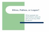 Ethos, Pathos, or Logos? - WikispacesAd... · Ethos, Pathos, or Logos? What appeal are advertisers using to get you to buy their product?