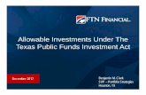 2 Allowable Investments - gtot.unt.edu Allowable Investments... · Maturity/WAM/Average Life Limits ... GNMA (Ginnie Mae) – Government owned and operated agency created to promote