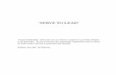 ‘SERVE TO LEAD’ - Cadet Lesson Plans, Handouts and ... · PDF fileThe core of Serve to Lead, ... “Serve to lead” is, of course, ... officer cadet after each has completed the