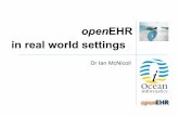 openEHR in real world settings - · PDF fileWeb 2.0 -based clinical engagement ... openEHR Microsoft’s internal openEHR site went live 2 weeks ago Growing academic interest around
