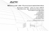 Manual de funcionamiento - apc. · PDF fileManual de funcionamiento Smart-UPS™ On-Line SRT Sistema de Alimentación Ininterrumpida SRT8KXLI SRT8KRMXLI SRT8KXLT SRT8KRMXLT SRT8KXLT-IEC