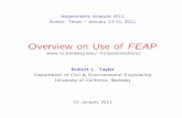 Overview on Use of FEAP - faculty.ce.berkeley.edufaculty.ce.berkeley.edu/rlt/presentations/feapuse.pdf · Overview on Use of FEAP ... FEAP Program Capabilities Finite element library