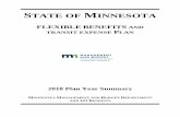 STATE OF MINNESOTA - 121 Benefits · PDF filestate of minnesota. flexible benefits and transit expense plan. 2018 plan year summary . minnesota management and budget department. and