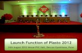 Launch Function of Plasto 2012 - cpmaindia.com Function of Plasto 2012 24th August 2012 Venue-PYC Hall, Deccan Gymkhana, Pune