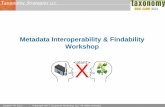Metadata Interoperability & Findability Workshop Xtaxonomystrategies.com/presentations/2012/Metadata Interoperability... · Metadata Interoperability & Findability ... Hosting presentations