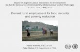 Decent rural employment for food security and poverty ... · PDF fileDecent rural employment for food security ... Enhanced employability through knowledge and skills ... business
