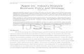 Apple Inc. Industry Analysis - Business Policy and Strategy · PDF fileApple Inc. Industry Analysis Business Policy and Strategy . ... which was part of its business diversifying strategy
