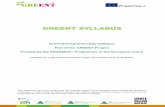 Green Entrepreneurship Syllabus Part of the GREENT …greentproject.eu/wp-content/uploads/2016/08/GREENT... ·  · 2016-08-05Green Entrepreneurship Syllabus Part of the GREENT Project