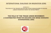 THE ROLE OF THE TRADE UNION  · PDF fileinternational dialogue on migration (idm) ... the role of the trade union movement: ... slide 1 author: tos añonuevo