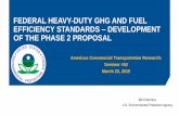 FEDERAL HEAVY-DUTY GHG AND FUEL EFFICIENCY STANDARDS ... · PDF fileFEDERAL HEAVY-DUTY GHG AND FUEL EFFICIENCY STANDARDS ... Seminar #52 March 23, 2015 Bill Charmley U.S. Environmental