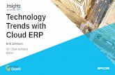 Epicor Cloud Technology & Trends · PDF fileTechnology Trends with Cloud ERP Erik Johnson ... Replicate processes for expansion ... AI-Driven Workflow Serverless Functions