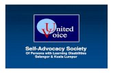 What is United Voice? - Inclusion Internationalinclusion-international.org/wp-content/uploads/2013/07/Self... · Miri Self-advocacy Group 2007 Miri MRCS Sunflower Centre Miri. Name