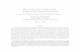How Firms Accumulate Inputs: Evidence from Import · PDF fileHow Firms Accumulate Inputs: Evidence from Import Switching ... rm dynamics and aggregate productivity. ... namely workers,