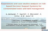 Experiences and case studies analysis on risk- based ... · PDF fileExperiences and case studies analysis on risk-based Decision Support Systems for contaminated water and land management