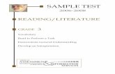SAMPLE TEST - Oregon Department of · PDF fileSAMPLE TEST GRADE 3 2006-2008 Vocabulary ... identifies which reporting category each question is designed ... f Ask questions if you