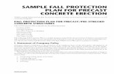 Fall Protection Plan For Precast/Pre-stressed concrete ... Fall... · Fall Protection Plan For Precast/Pre-stressed concrete structures This Fall Protection Plan is specific for the