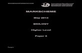 MARKSCHEME - ozark.k12.mo.us · PDF fileM14/4/BIOLO/HP2/ENG/TZ1/XX/M 8 pages MARKSCHEME May 2014 BIOLOGY Higher Level Paper 2 ... Extended response questions for HL P2 carry a mark