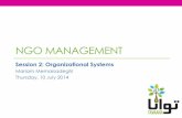 NGO MANAGEMENT - Tavaana Management Session 2.pdf · NGOs are a 20th century phenomenon. 3. ... A budget is... ... • Registering your NGO with the government