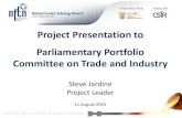 Project Presentation to Parliamentary Portfolio Committee · PDF file · 2015-08-12Project Presentation to . Parliamentary Portfolio ... • Limited collaboration in the industry