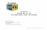 EYFS POLICY & SCHEME OF WORK - St John's School ... John’s School EYFS Policy & Scheme of Work 2015 PRE-RECEPTION - Scheme of work Seven areas of learning are covered in Pre-Reception,
