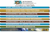 BUNTING BEARINGS LLC Product Catalog bearings llc product catalog certified to iso 9001 cast bronze bearings powdered metal products permanent mold cast products engineered plastic