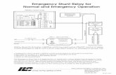 Emergency Shunt Relay for Normal and Emergency · PDF fileRRU-1 120 or 277VAC Emergency Shunt Relay for Normal and Emergency Operation WiringdiagramshowingalightingcontrolpanelhavingON/OFFcontrolofdesig