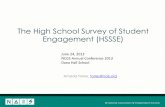 The High School Survey of Student Engagement (HSSSE) Presentation-Jun2013.pdf · School Survey of Student Engagement (HSSSE) is unique in that it investigates ... to conduct a 3-year