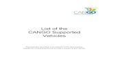 List of the CANGO Supported Vehicles · PDF fileList of the CANGO Supported Vehicles The parameter description is an indication of the data available. CANGO do not guarantee that all