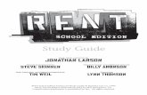 Study Guide - · PDF fileThe History of RENT ... sponds to the student libretto/vocal books, and fun facts that can be explored during down time at rehearsals. BY THE SCHOOL BY THE