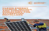 CLEAN ENERGY COUNCIL INSTALL AND SUPERVISE GUIDELINES · PDF filecouncil install and supervise guidelines for ... as/nzs 1170.2 structural design actions ... install and supervise