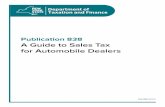 Pub 838:12/12:A Guide to Sales Tax for Automobile · PDF fileA Guide to Sales Tax for Automobile Dealers. ... to exempt organizations; and the lemon law. In addition, the appendix
