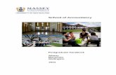 School of Accountancy - Massey University of Business...Postgraduate Handbook 2013 1 Introduction The courses of study offered by the School of Accountancy at the graduate level are